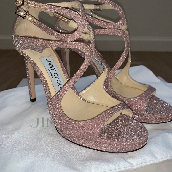 Authentic Jimmy Choo Ballet Lance Glitter Sandals - Picture 2 of 10